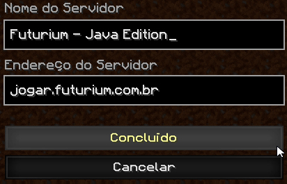 Print do servidor Java